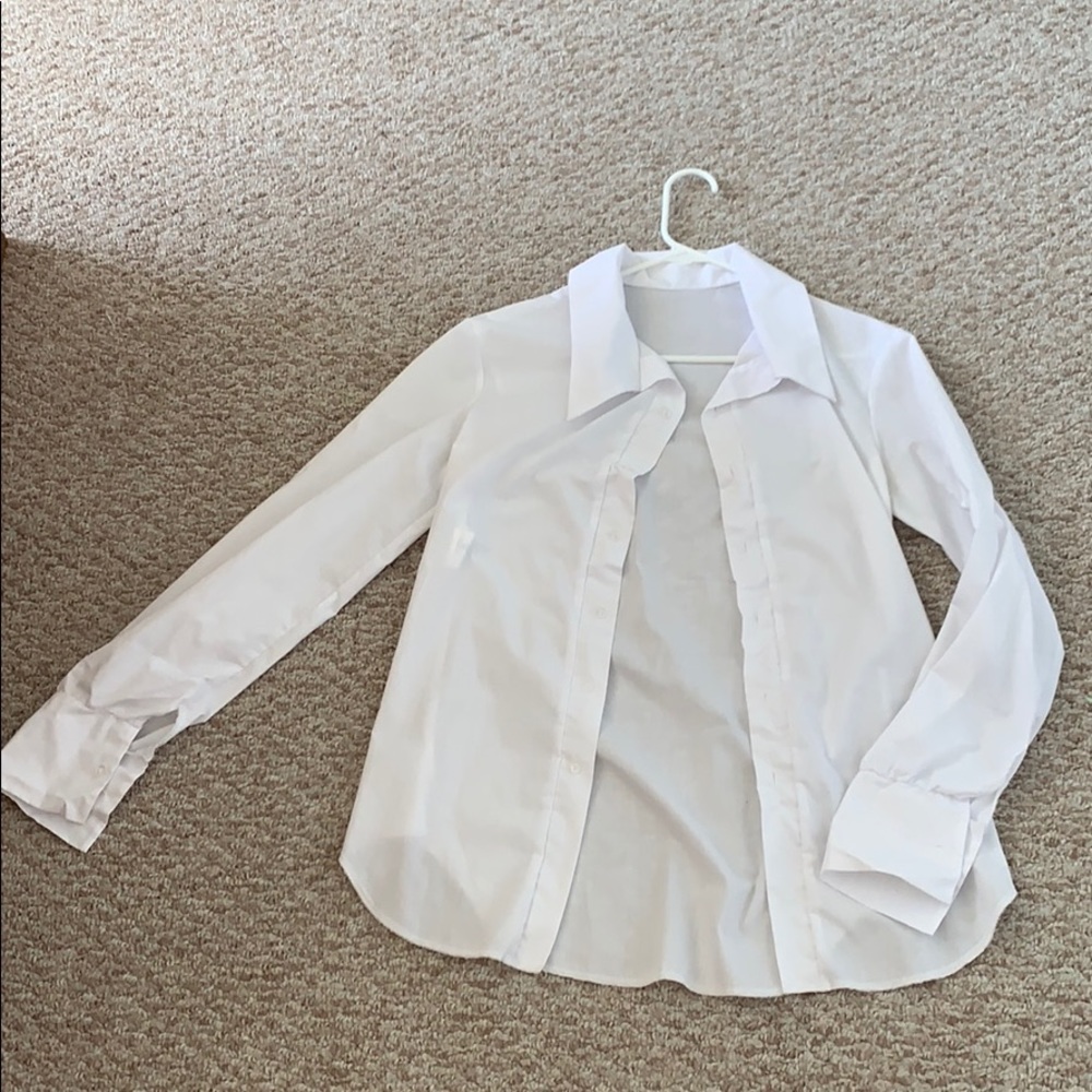 Plain White Button Down